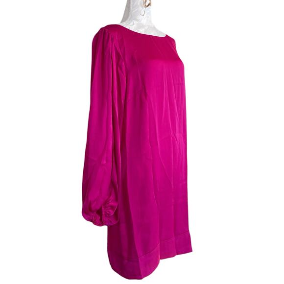 NWT Retro Cache Fushia Pink Split Sleeve Shift Knee Length Glam Dress Size 12 - Picture 3 of 15